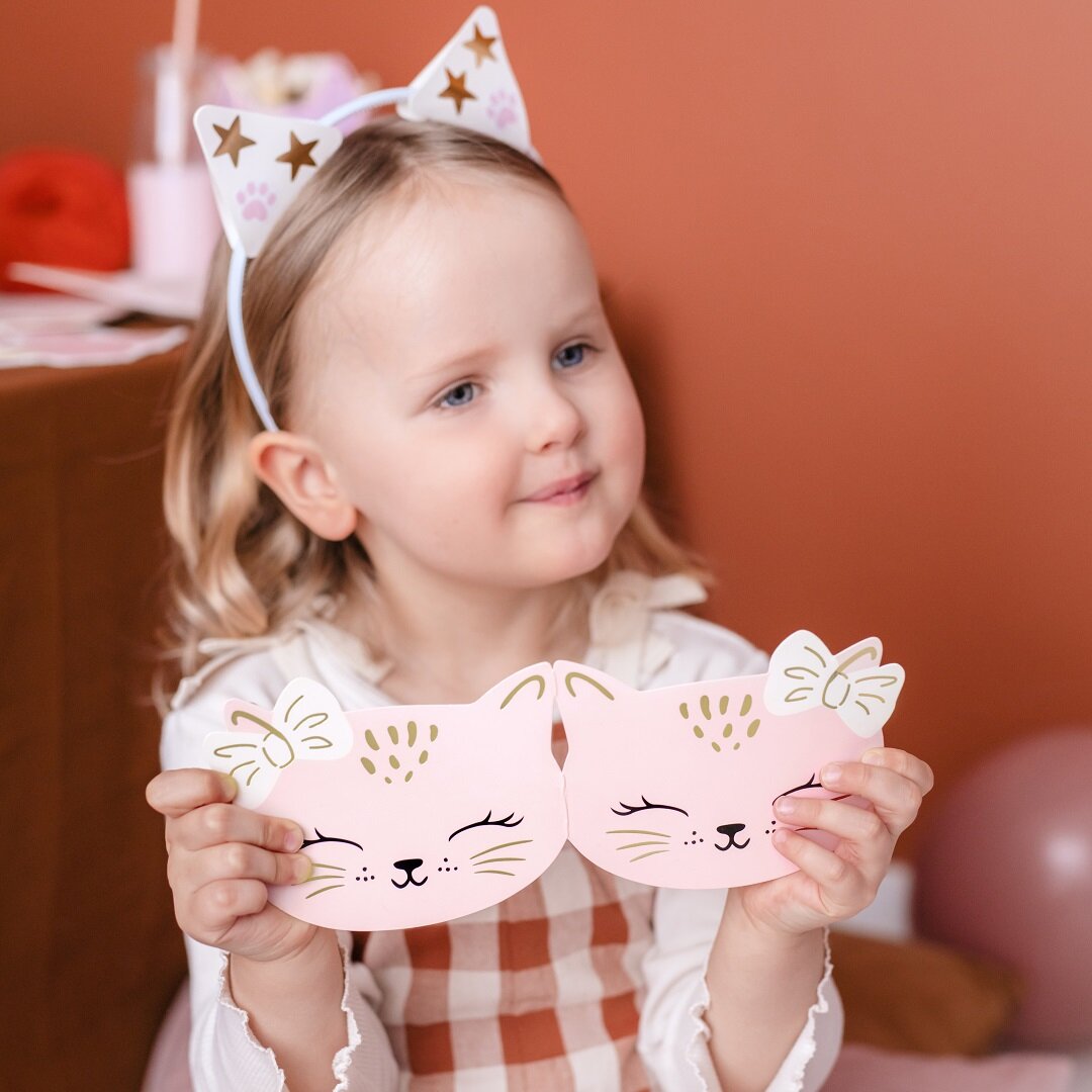 Cat Paws - Invitasjoner med konvolutter 6 stk.