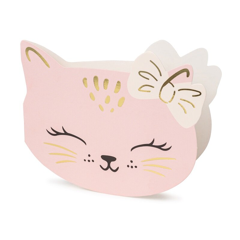 Cat Paws - Invitasjoner med konvolutter 6 stk.