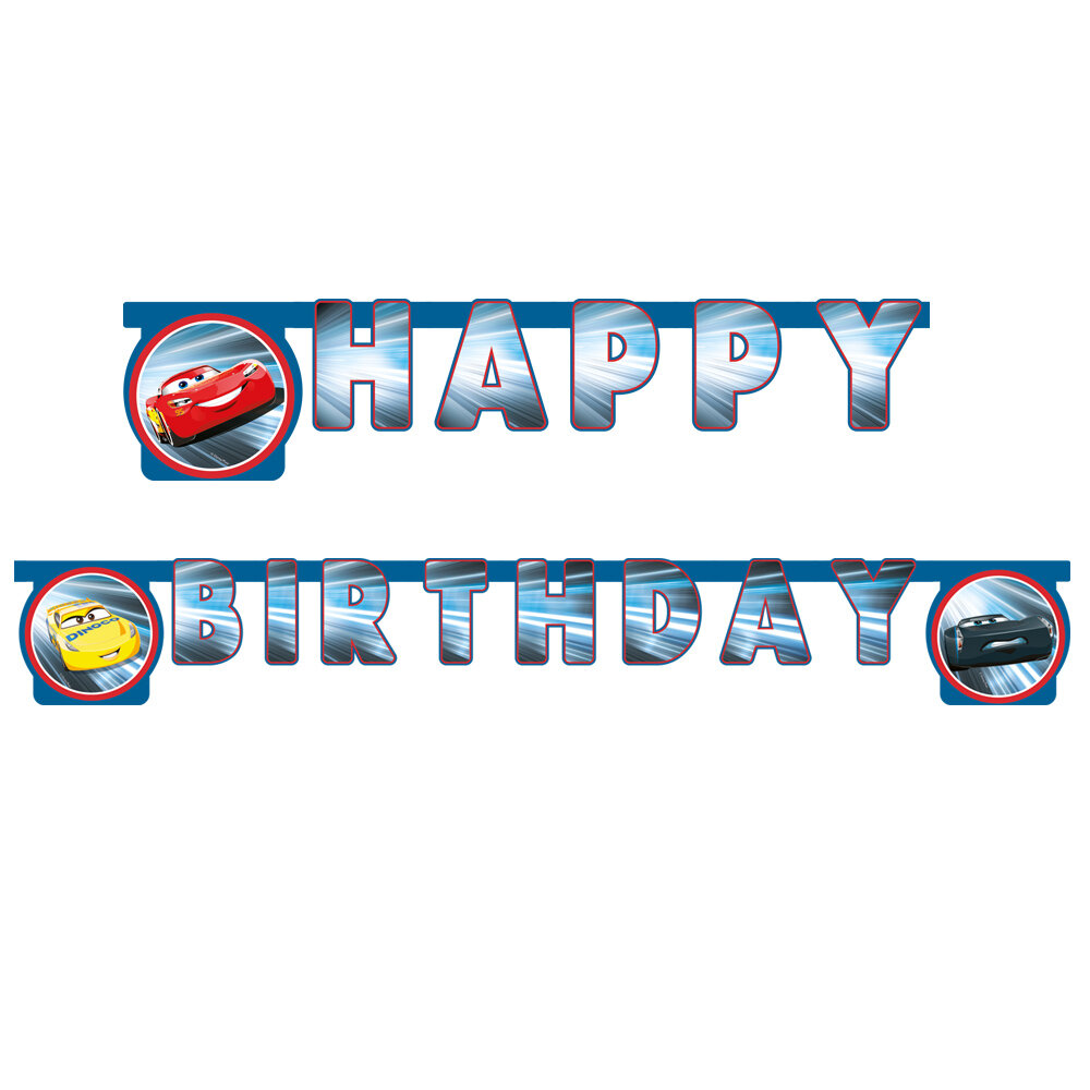 Disney Biler Girlander Happy Birthday