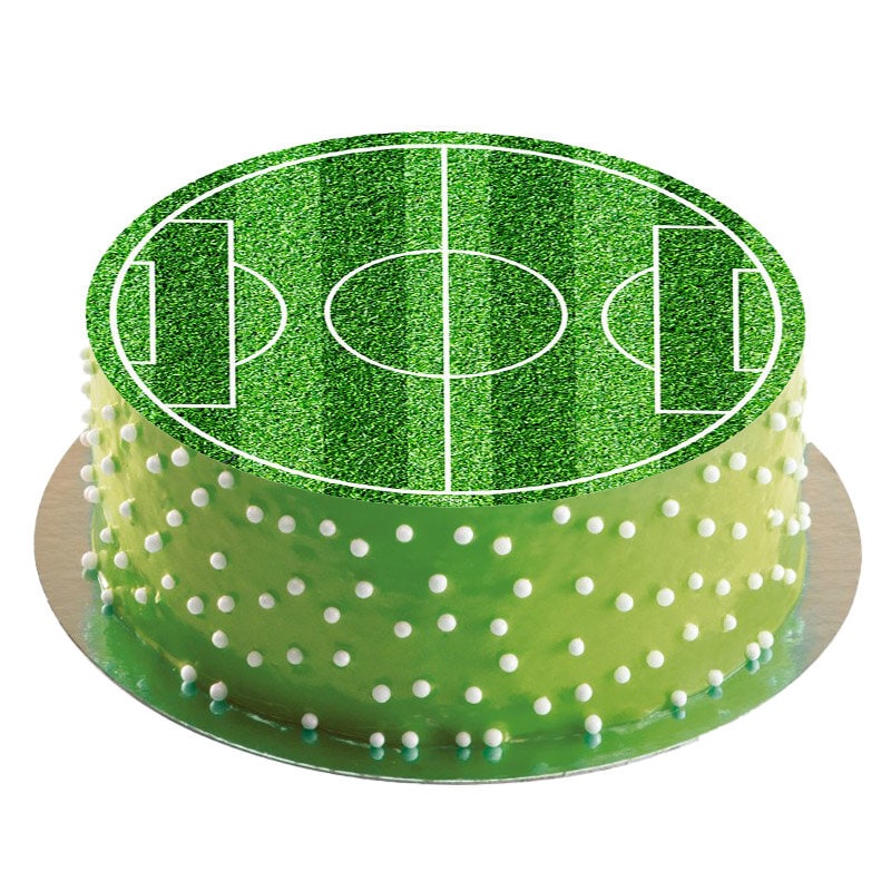 Kakebilde fotballbane - Sukkerpapir 20 cm