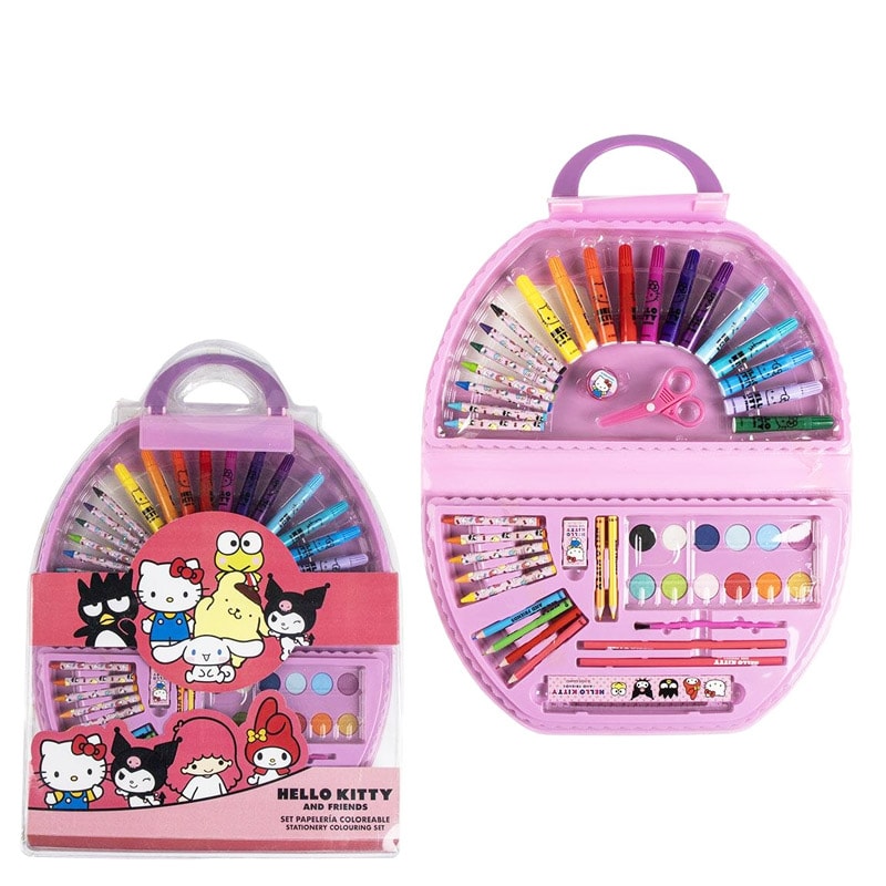 Hello Kitty - Tegne- og malesett med 50 deler