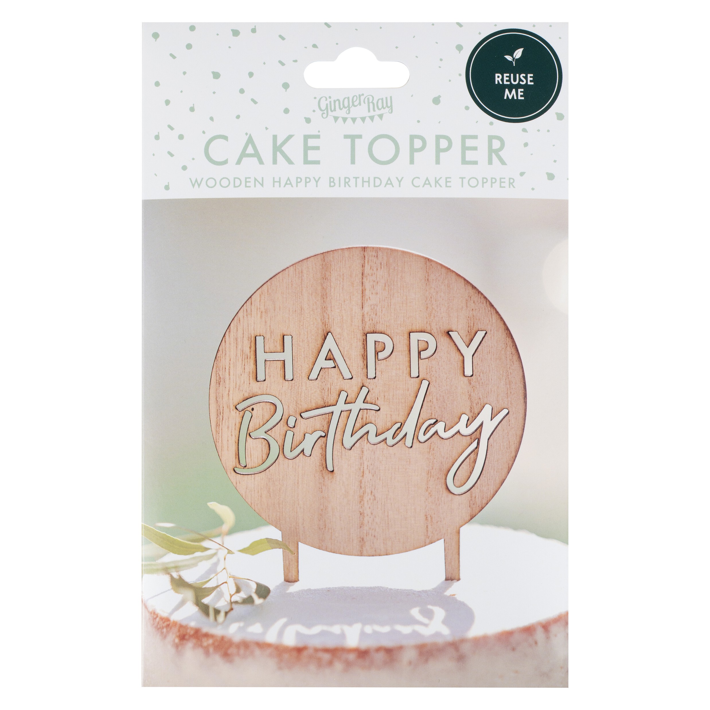 Cake Topper - Happy Birthday i tre