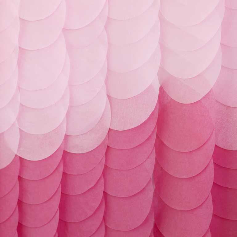 Backdrop med cirklar i rosa ombre 200 cm