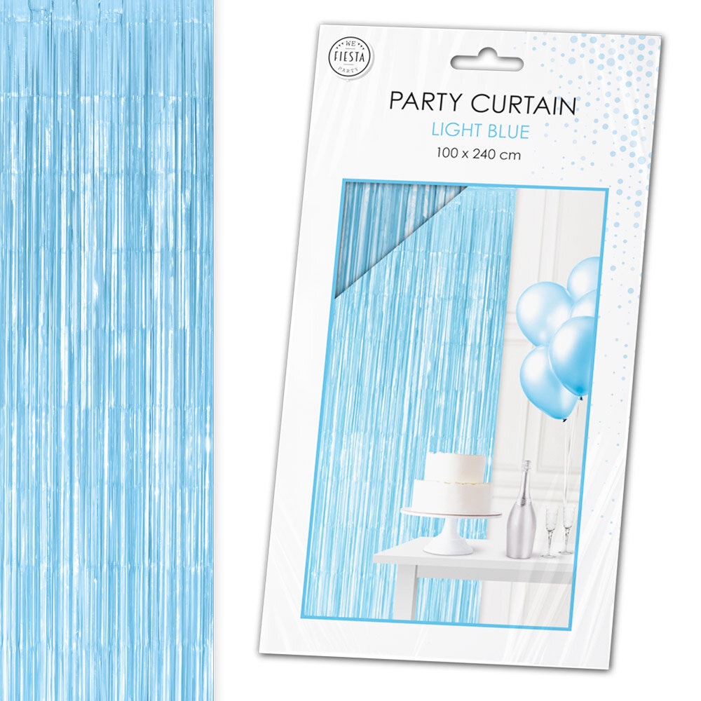 Backdrop Frynsegardin Lyseblå 100 x 240 cm