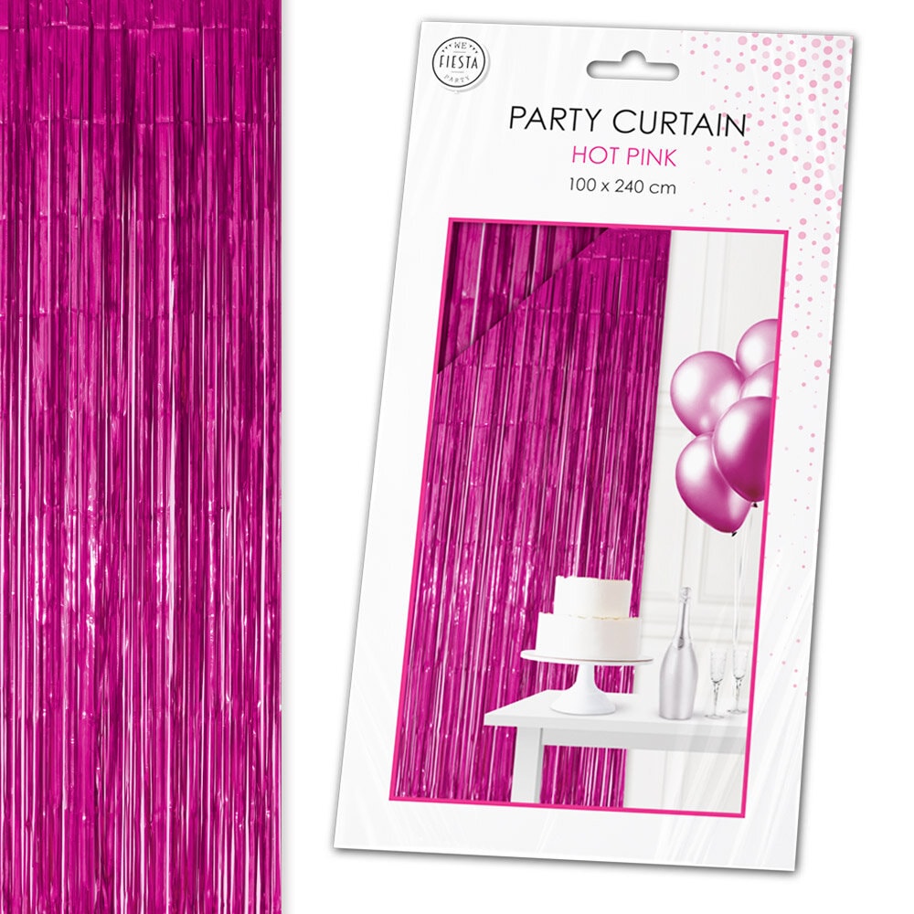 Backdrop Frynsegardin Mørkerosa 100 x 240 cm