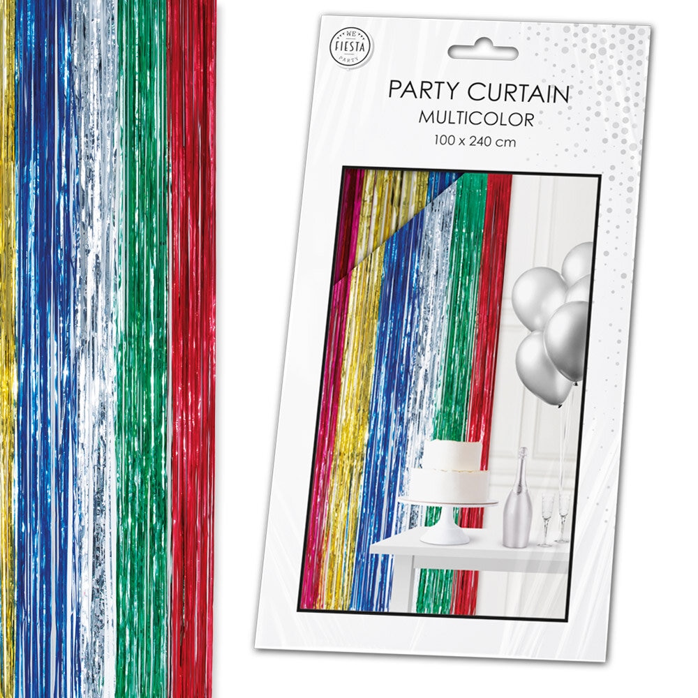 Backdrop Frynsegardin Flerfarget 100 x 240 cm