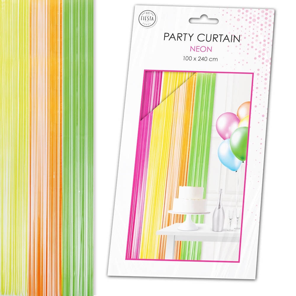 Backdrop Frynsegardin Neonfarger 100 x 240 cm