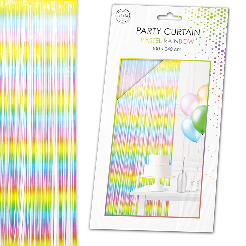 Backdrop Frynsegardin Pastellfarger 100 x 240 cm