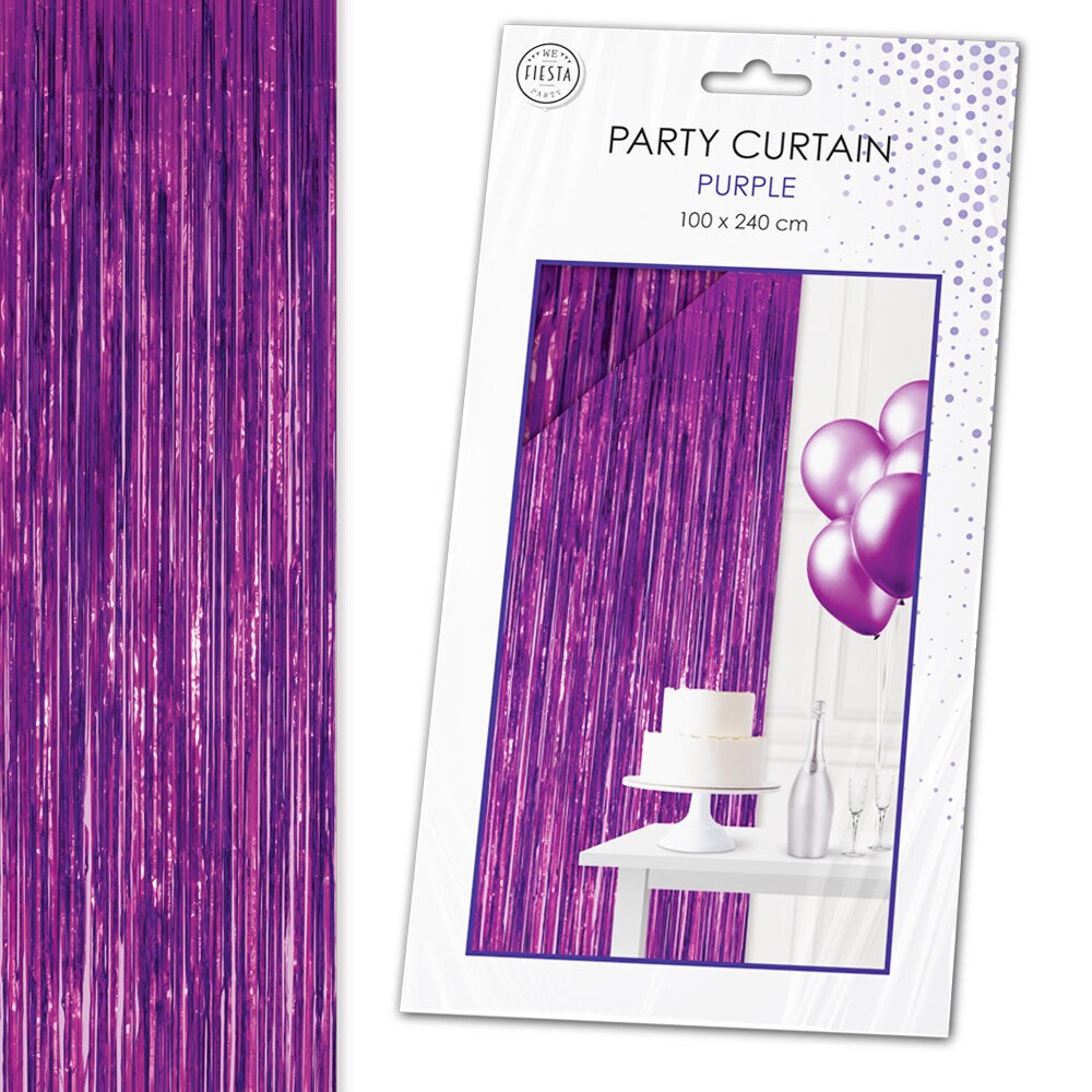 Backdrop Frynsegardin Mørkelilla 100 x 240 cm