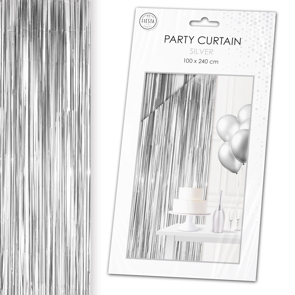 Backdrop Frynsegardin Sølv 100 x 240 cm