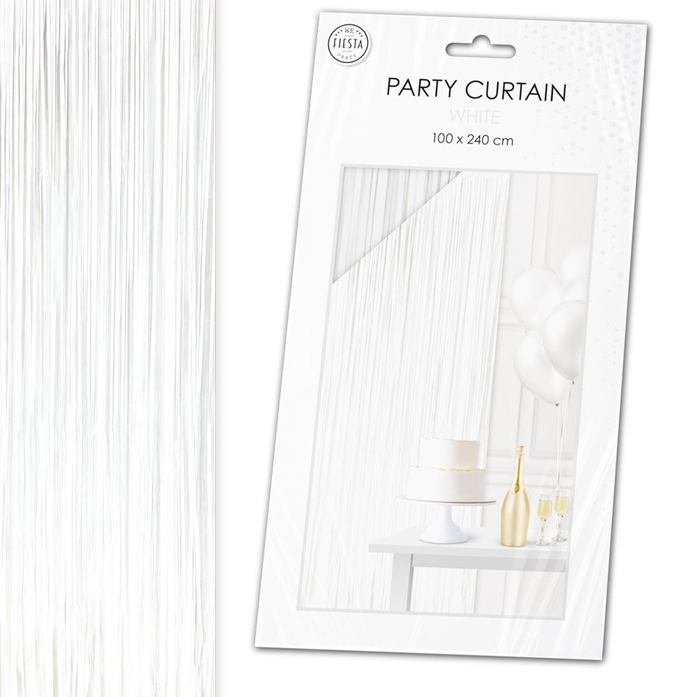 Backdrop Frynsegardin Hvitt 100 x 240 cm