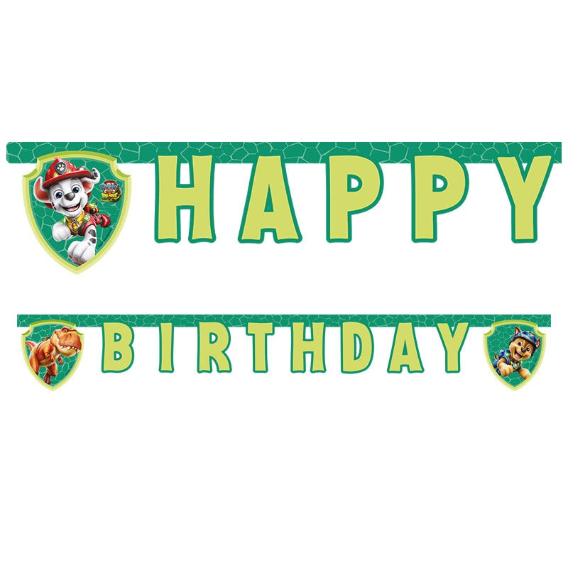 Paw Patrol Dino Movie Girlander Happy Birthday