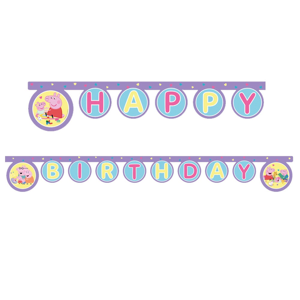 Peppa Gris Girlander Happy Birthday