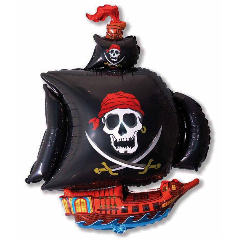 Piratskip Folieballong 103 x 78 cm