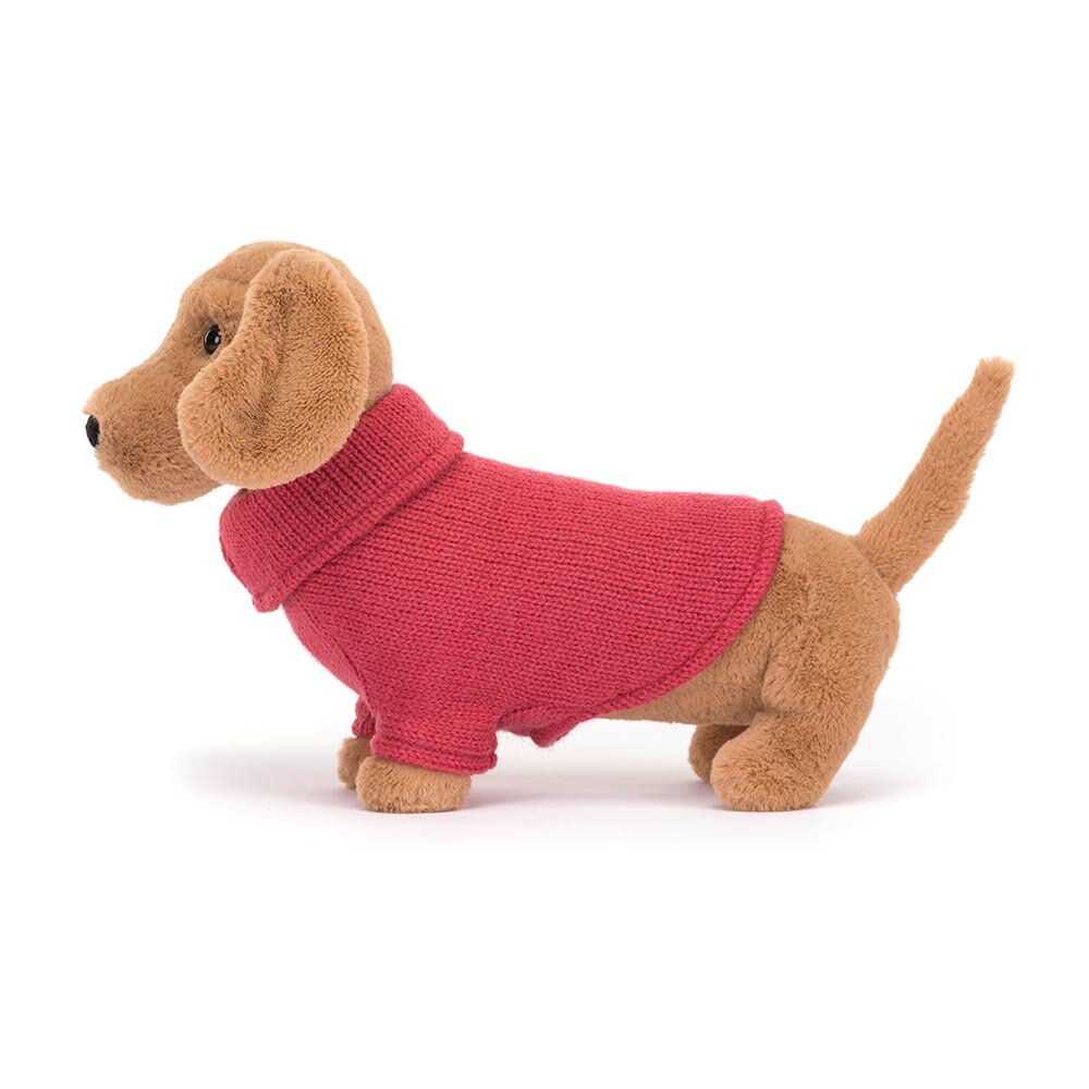 Jellycat - Dachs med rosa genser 16 cm