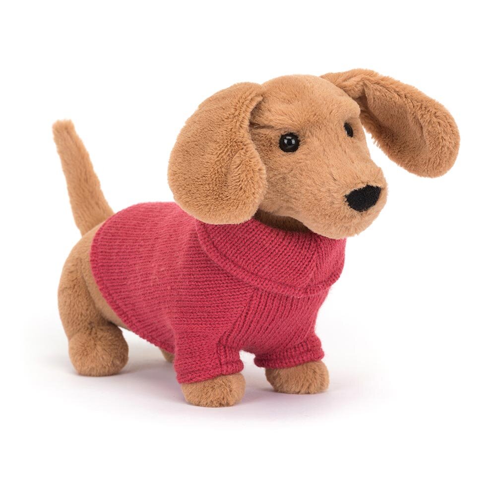 Jellycat - Dachs med rosa genser 16 cm