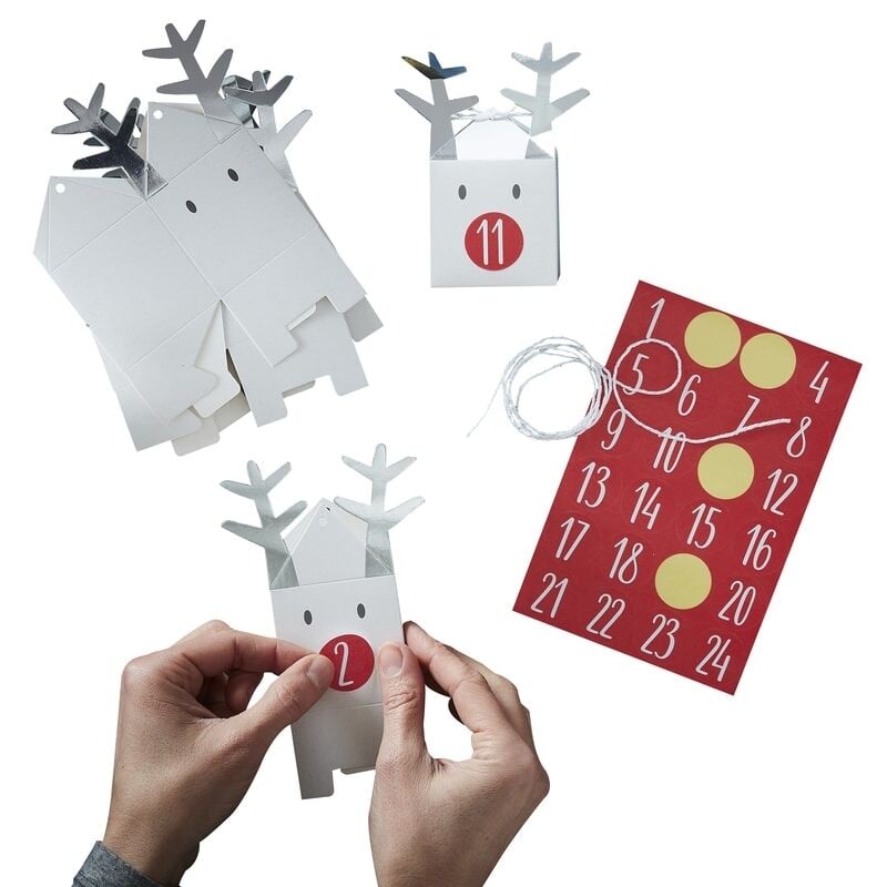 DIY Adventskalender - Reinsdyr av papp