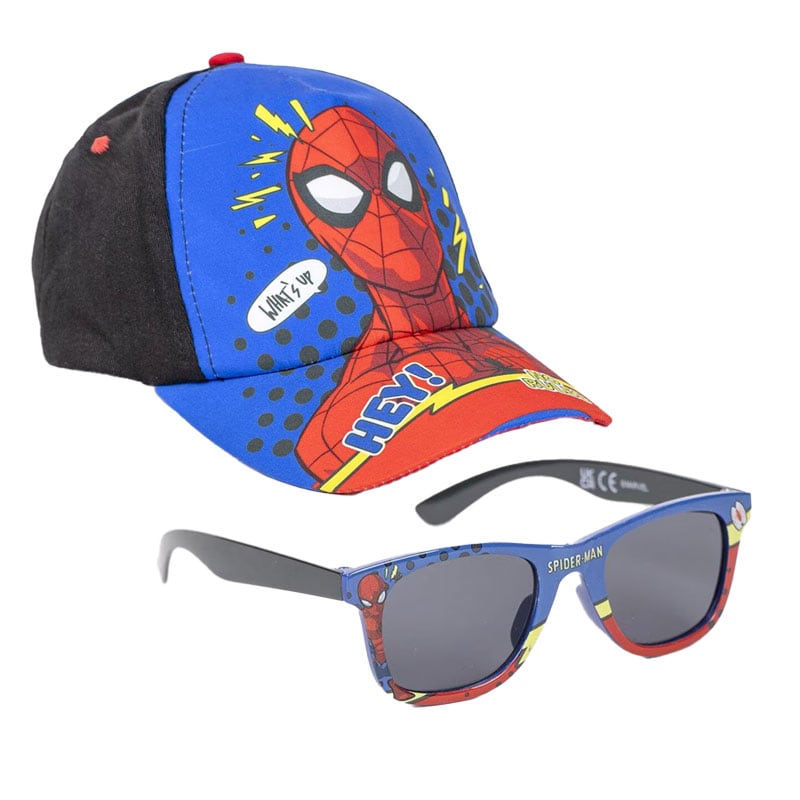 Spiderman - Caps og solbriller til barn
