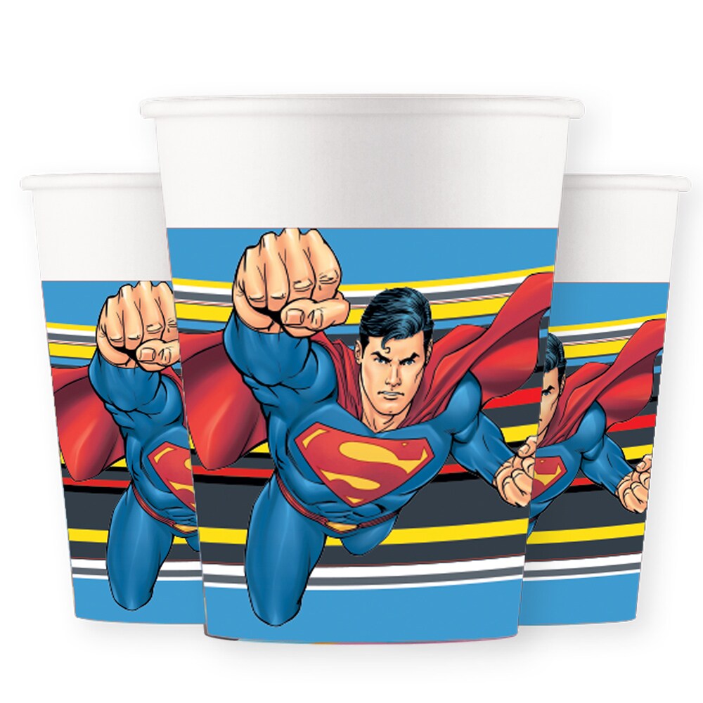 Superman - Pappkopper 8 stk