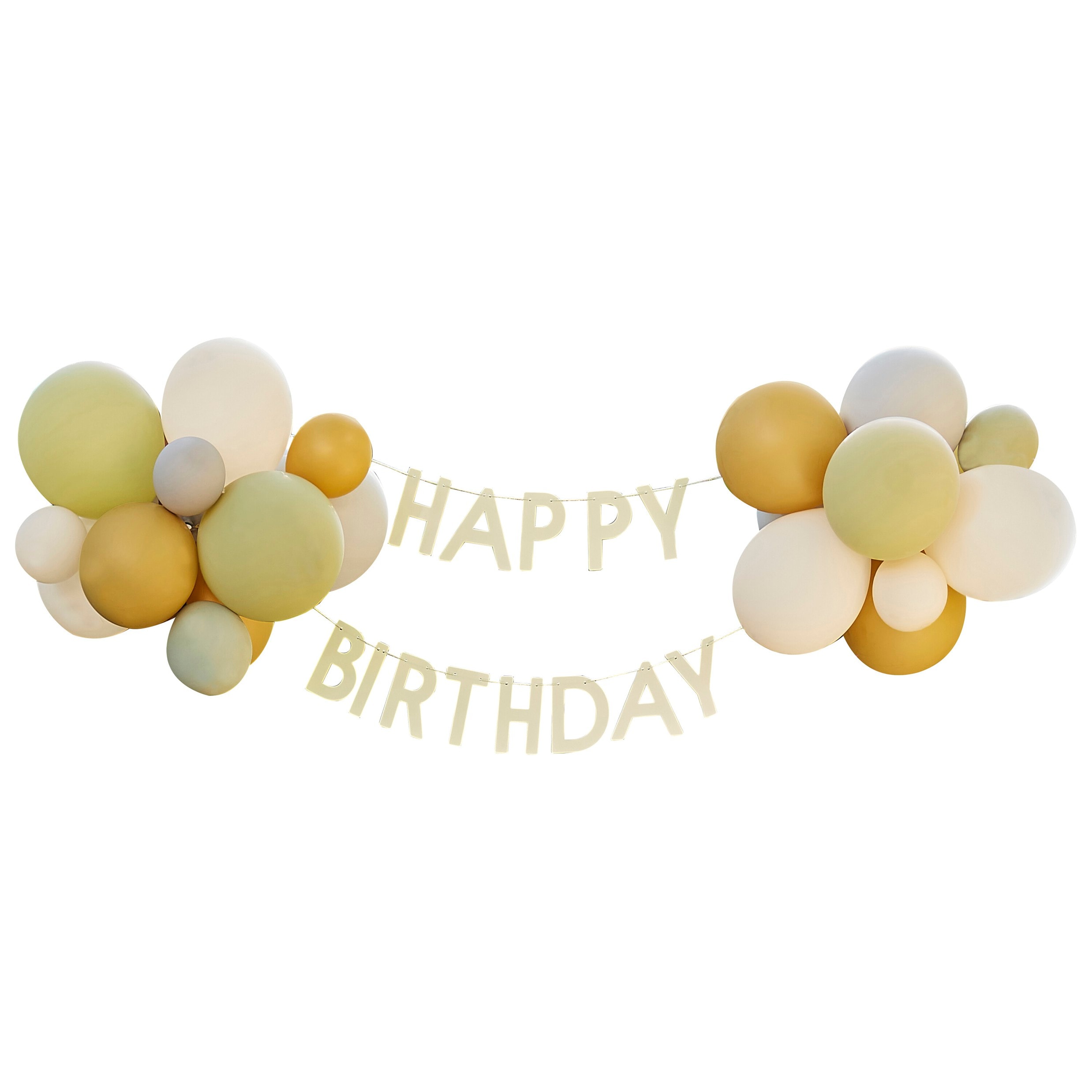 Let´s Go Wild, Happy Birthday Girlander med ballonger
