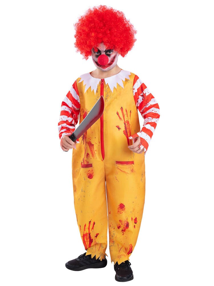 Zombie Clown Kostyme 7-9 år